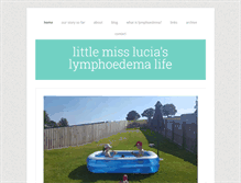 Tablet Screenshot of littlemissluciaslymphoedemalife.com